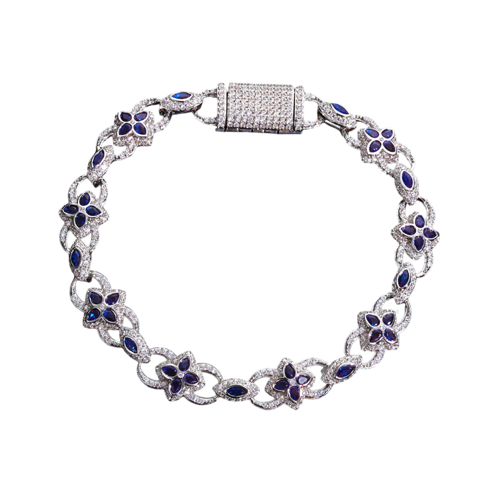 Blue Flower Bracelet