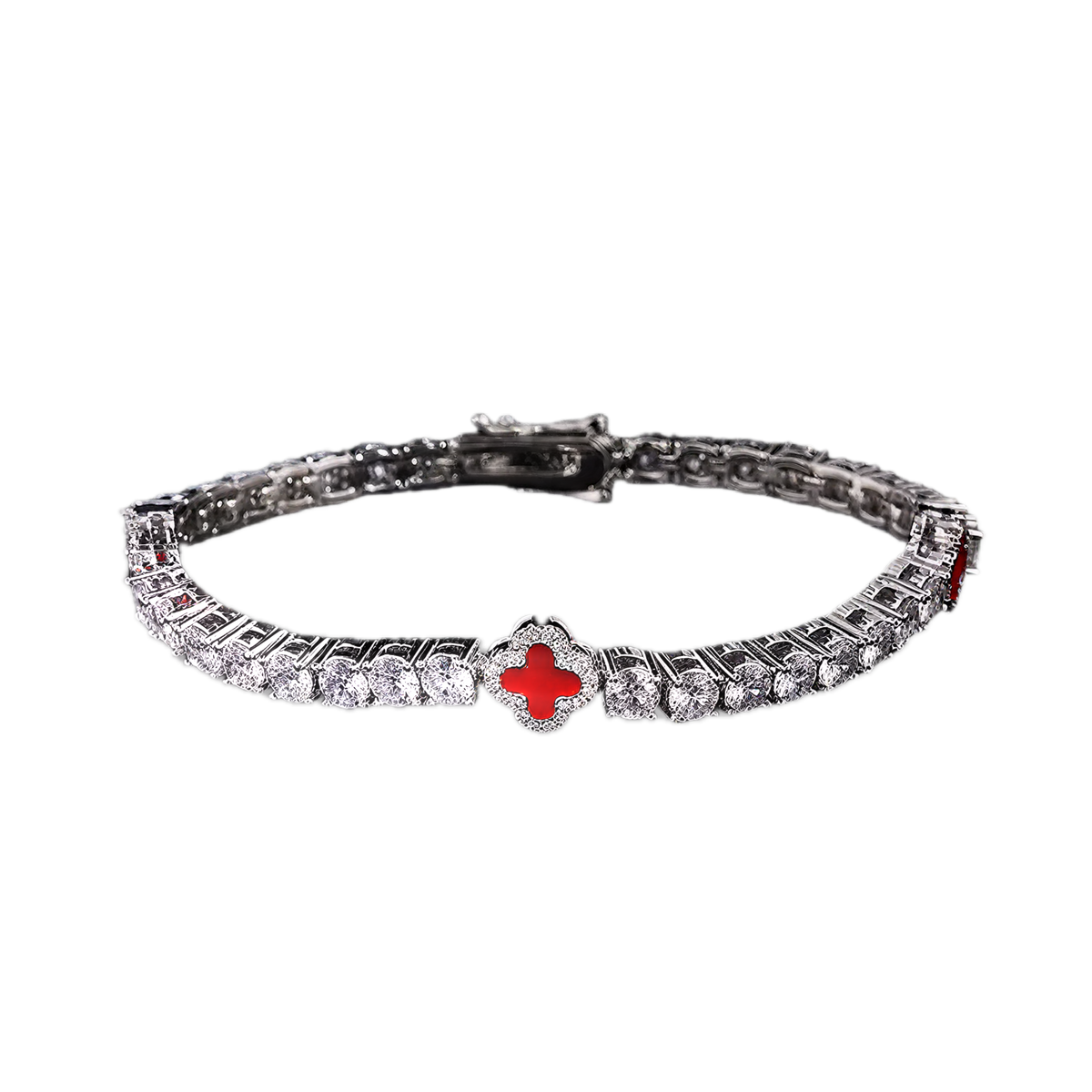 Red Clover Tennis Bracelet