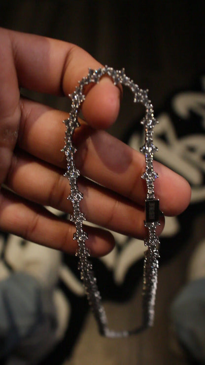 Flower Cut Tennis Chain